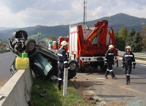 VU auf der S6 bei Langenwang